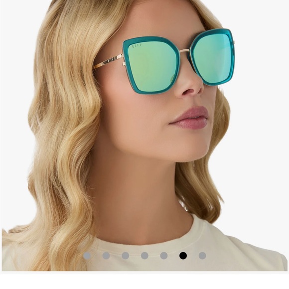 DIFF sunglasses oversized cateye turquoise Clarisse - Picture 16 of 16